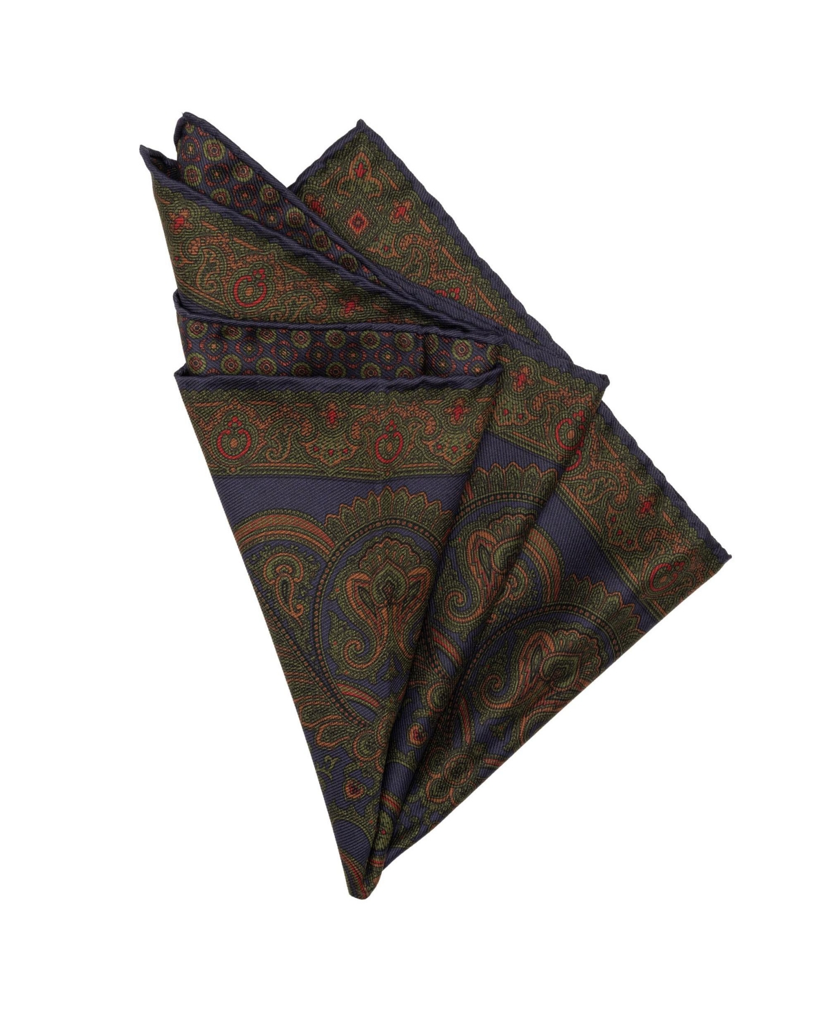 Elizabetta Men's Lario - Double Sided Silk Pocket Square for Men