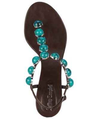 Women's Gemstone Embellished Thong Dress Sandals