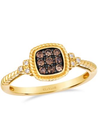 Chocolate Diamond (0.16 ct. t.w.) & Vanilla Diamond (0.02 ct. t.w.) Ring in 14k Honey Gold