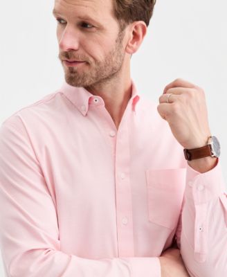 Men's Solid Stretch Oxford Cotton Shirt