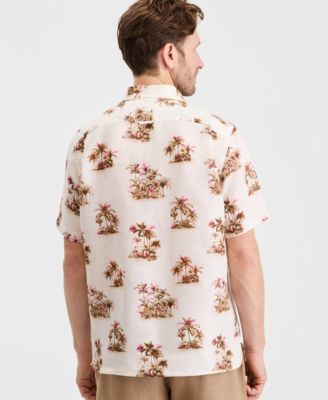 Men's Cabo Tropical Scene Short-Sleeve Shirt