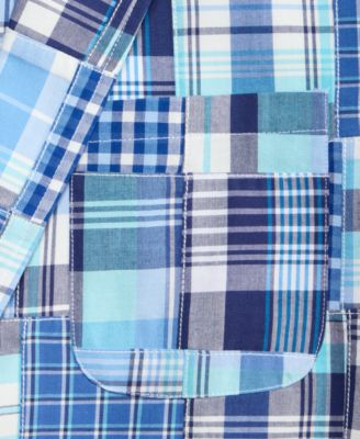 Men's Patchwork Madras Regular-Fit Blazer