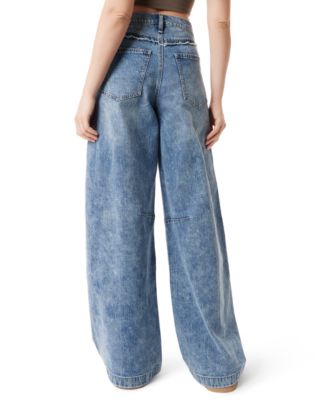 Juniors' Barrel Side Seam Jeans