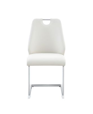 Modern PU Leather Dining Chair with Arched Back