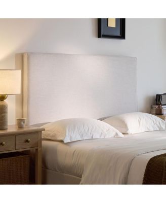 Lucas Tall Upholstered Bed - Queen - Textured Ivory Canvas