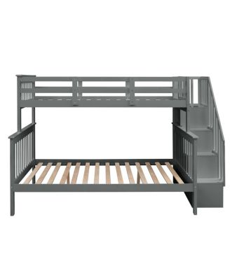 Stairway Twin-Over-Full Bunk Bed with Storage