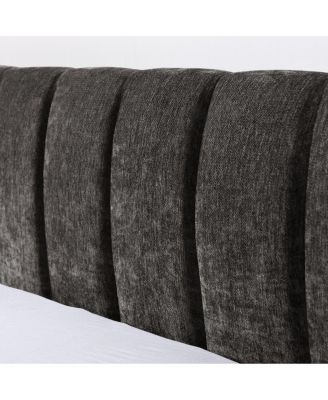 King Size Upholstered Bed Frame with Storage Drawer (86.5"84"29.5)