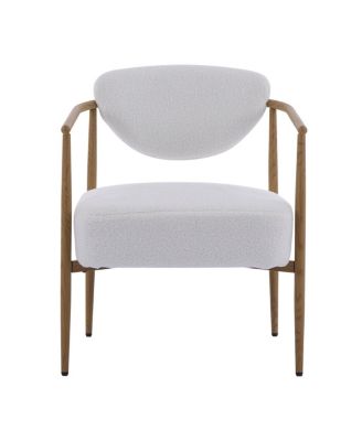 White Teddy Velvet Dining Chair (2 Sets) - Wood Grain Visual