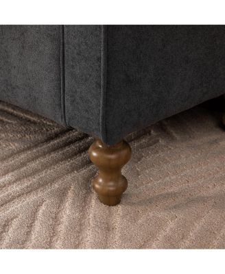 Modern Upholstered Storage Bench - Charcoal