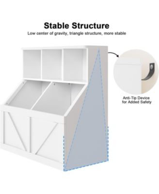 Toy Storage Organizer and Kids Bookshelf, Toddler Toy Storage Cabinet