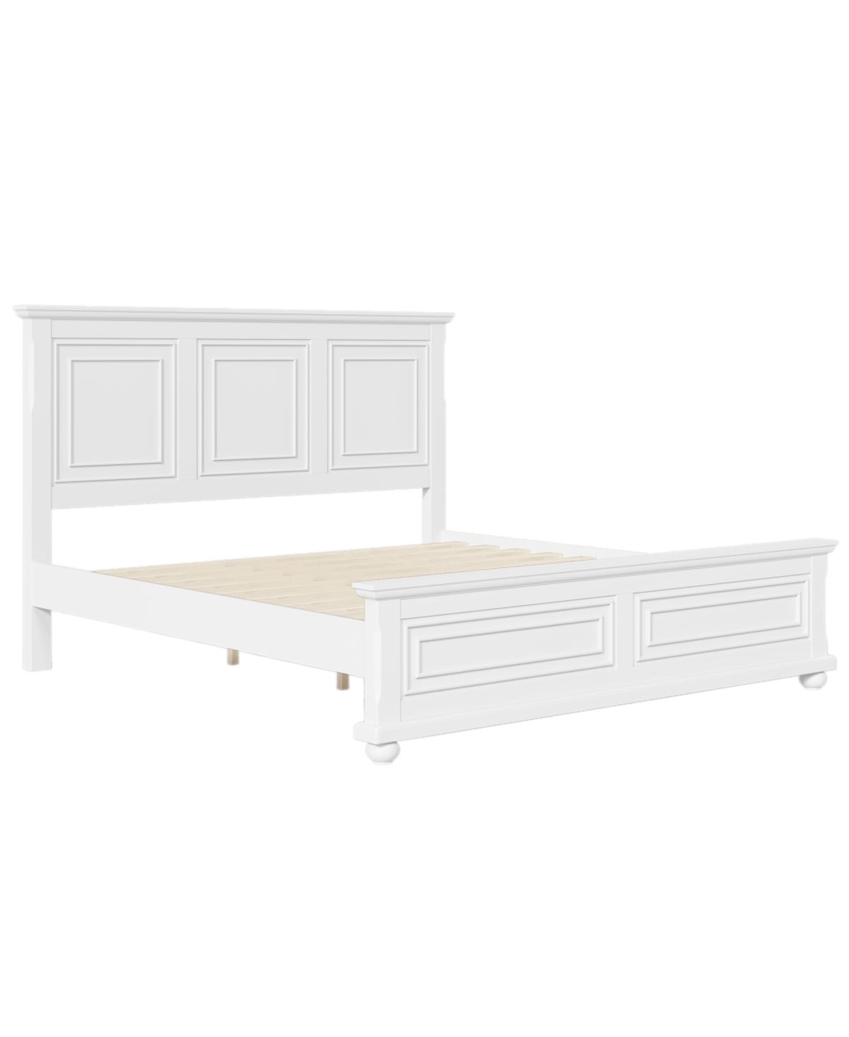 Streamdale Furniture Vintage Pinewood Tall Headboard King Bed Frame