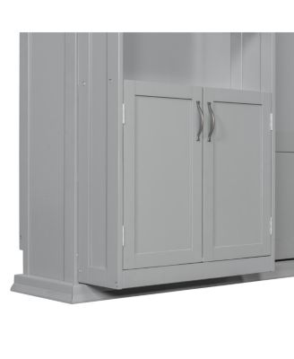 Full-size Murphy Bed with Dual Sliding Storage Shelves