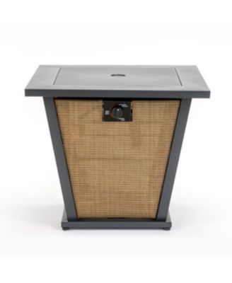 28" Propane Gas Fire Pit Table, 50000 BTU Square Steel Fire Pit