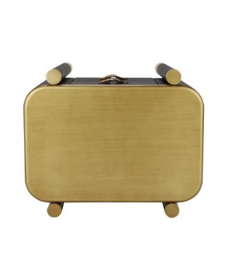 Contemporary 2-Drawer Nightstand with Curved Profile & Feather Handles