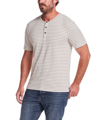 Men's Short-Sleeve Striped Henley Shirt