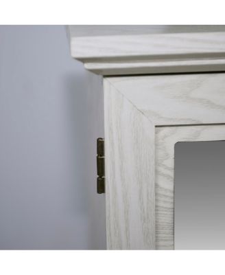 Storage sideboard cabinet with 2 mirrored doors & adjustable shelf