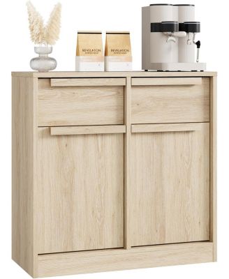 31.5" Sideboard Buffet Cabinet with 2 Drawers, Modern Coffee Bar Storage Cabinet
