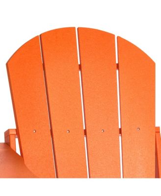 All-Weather Contoured Outdoor Poly Folding Adirondack Chair