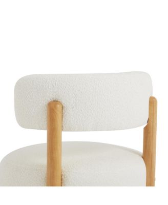  Modern Farmhouse Armless Chair with Wooden Base and Cozy Upholstery