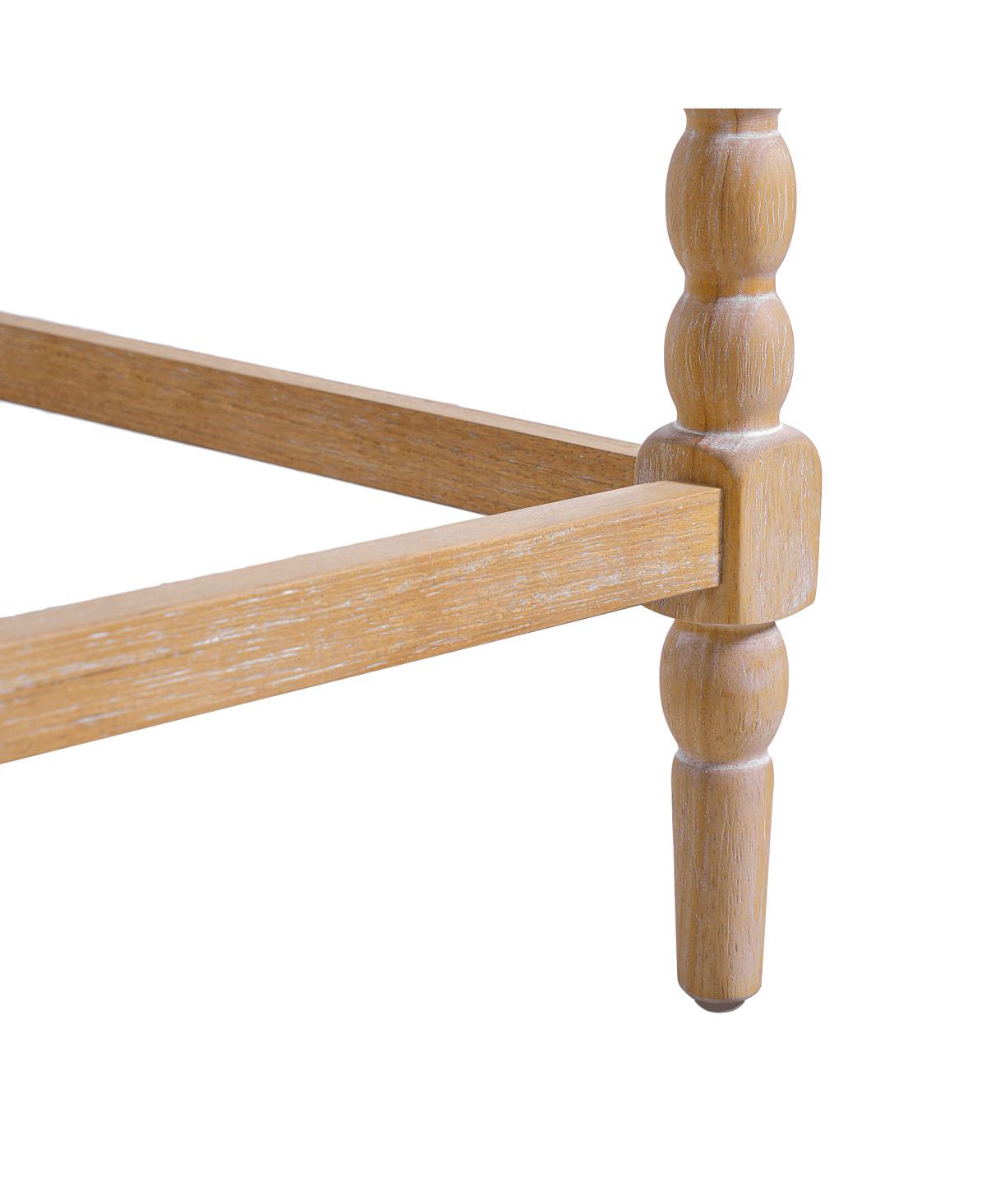 Streamdale Furniture 26" Counter Stools, Set of 2 Upholstered Seat, Solid Acacia Wood Frame