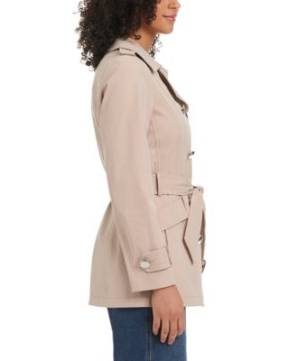 Women's Short Water-Resistant Double-Breasted Trench