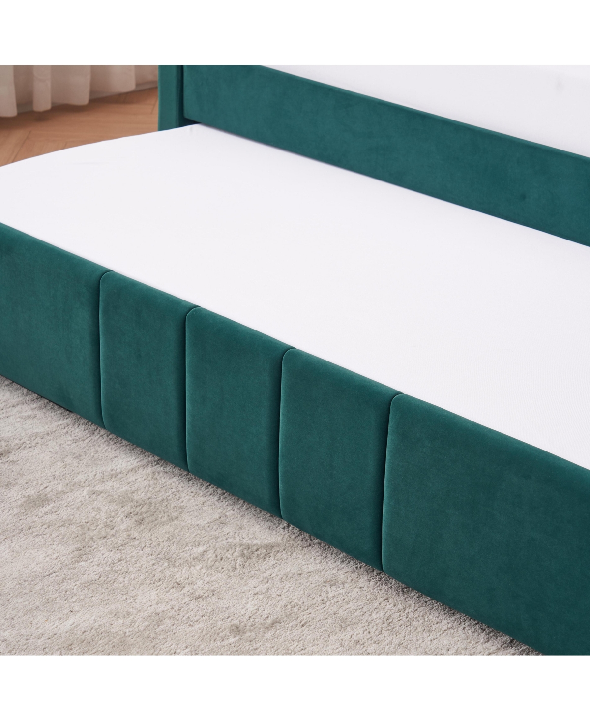 Streamdale Twin Daybed with Trundle, Sofa Bed, Emerald