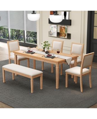 Vintage Extendable Dining Table Set for 6