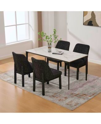 Modern Minimalist Chenille Dining Chair Set of 4
