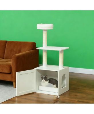 Cat Tree with Litter Box Enclosure