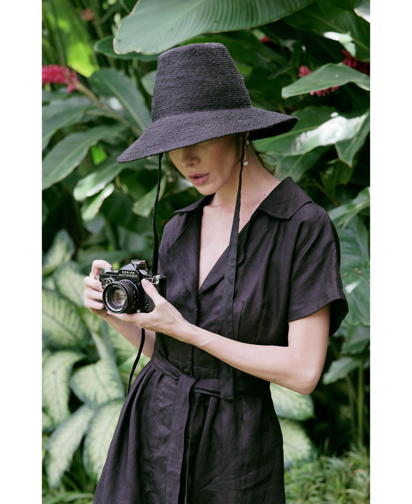 Женский головной убор Brunna.co The Meg Jute Straw Hat In Black, цвет: Чёрный — фото 4