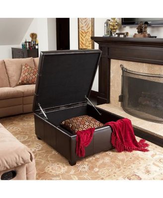 Richmond Storage Ottoman with Faux Leather Exterior