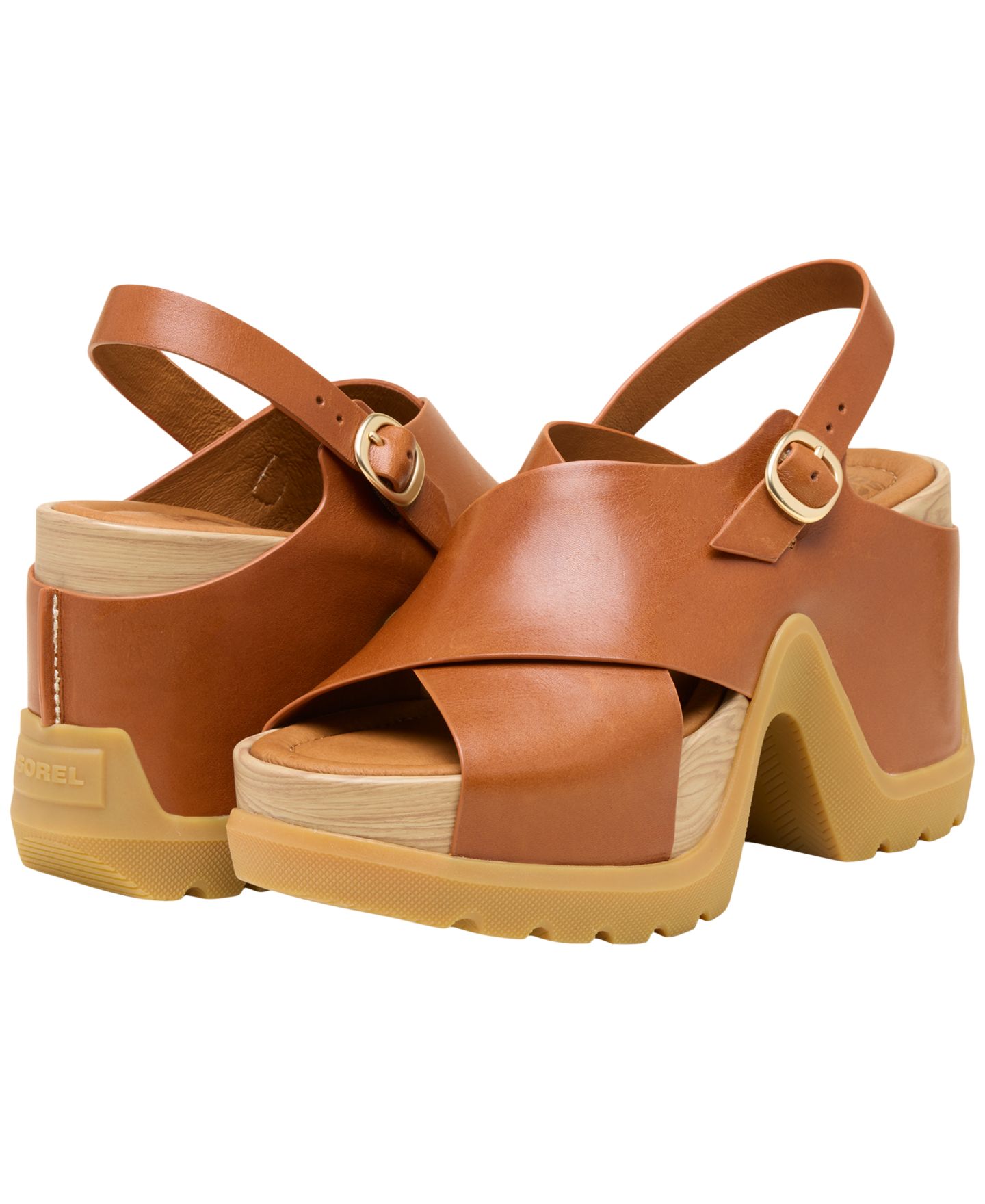 Женские сандалии Sorel Roam'N Rise Heel, цвет: Чайный / Карамельный — фото 8