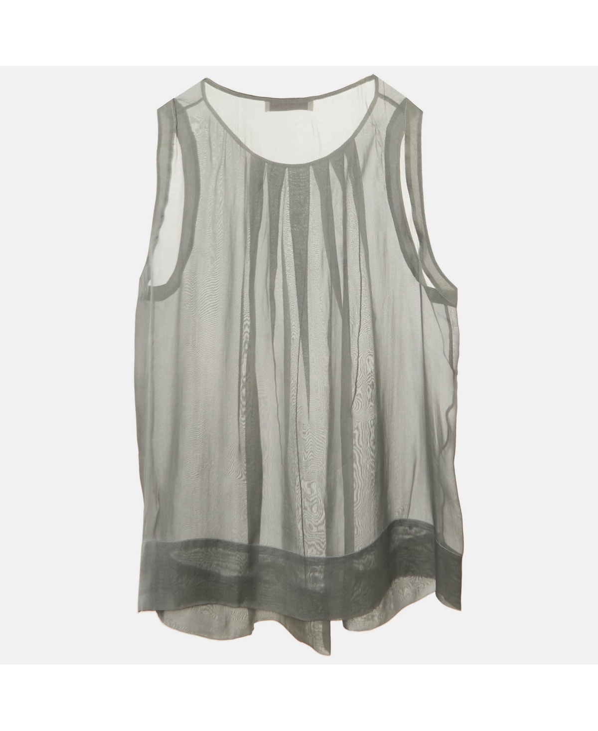 Pre-Owned Stella Mccartney Women's Grey Silk Sheer Sleeveless Top