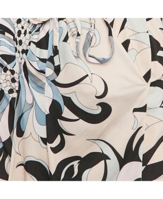 Women's Pink/blue Printed Jersey Top