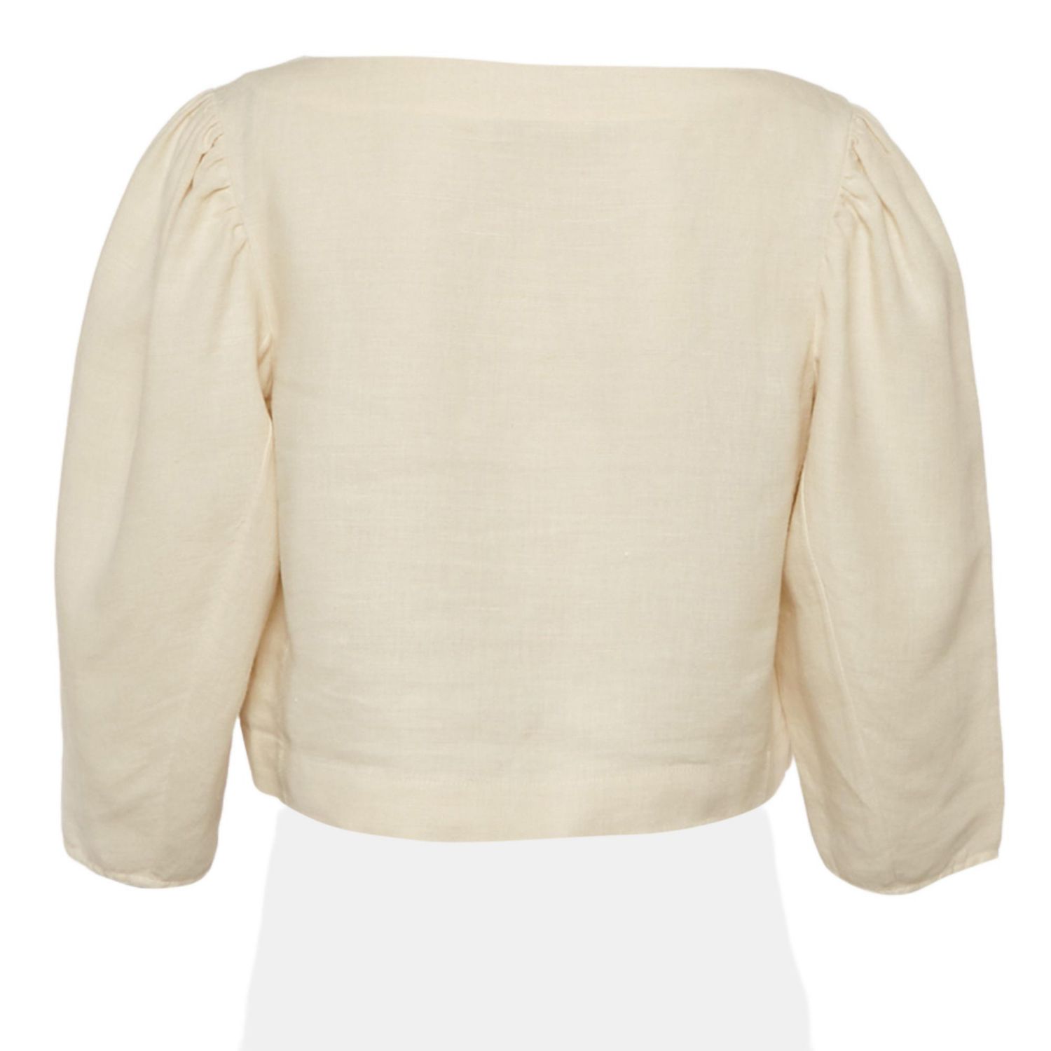 Women's Beige Linen Top