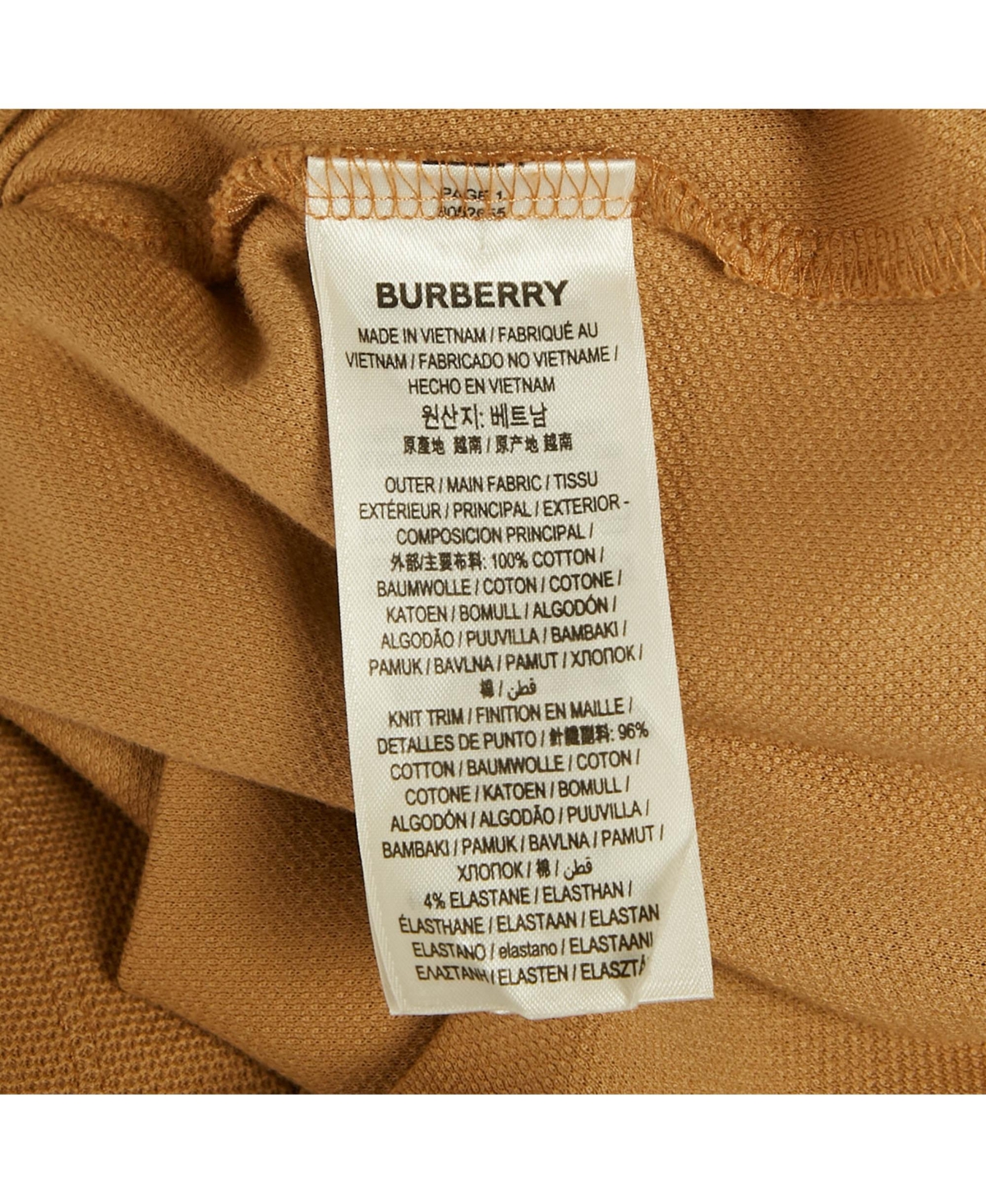Pre-Owned Burberry Women's Brown Logo Embroidered Pique Polo T-Shirt