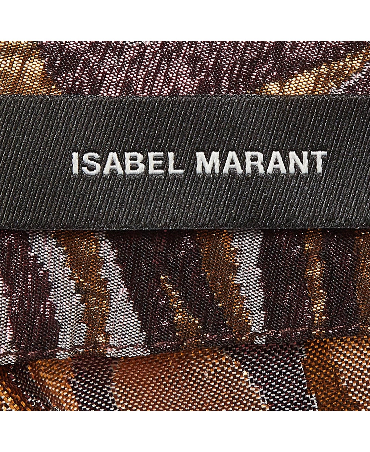 Pre-Owned Isabel Marant Women's Metallic Patterned Lurex Ruched Top