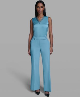 Women's Mid-Rise Wide-Leg Pants