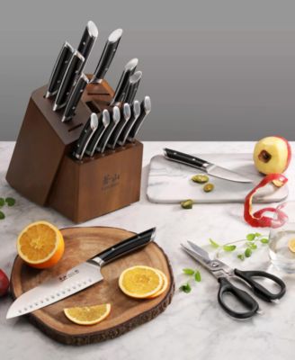 Helena Series Steel 17-Pc. Knife Block Set