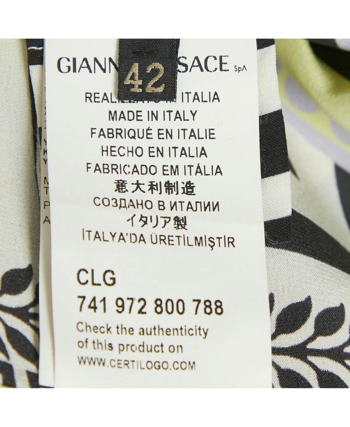 Pre-Owned Versace Women's Multicolor Printed Silk Shirt Dress