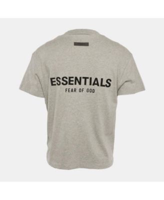 Men's Essentials Dark Grey Cotton Knit Crewneck T-Shirt