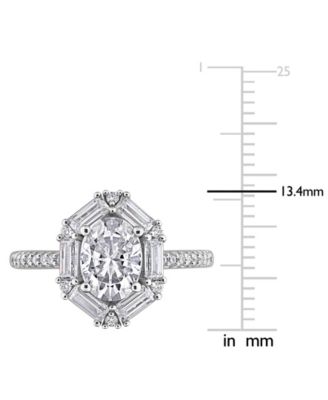 Moissanite (2-1/4 ct. t.w.) Multi-Cluster Ring in Sterling Silver