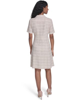 Women's Short-Sleeve Zipper-Front Dress