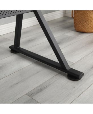  Adjustable Drawing Drafting Table Desk with 2 Drawers & Stool (Black)