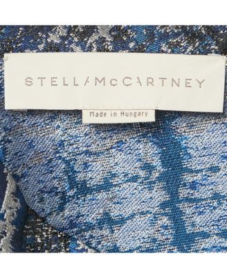 Women's Blue Jacquard Blouse