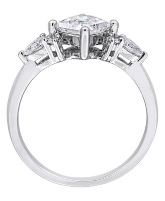 Moissanite (1-3/8 ct. t.w.) Princess Ring in Sterling Silver