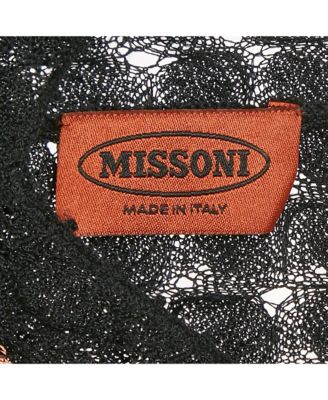 Women's Black & Brown Patterned Knit Midi Dress