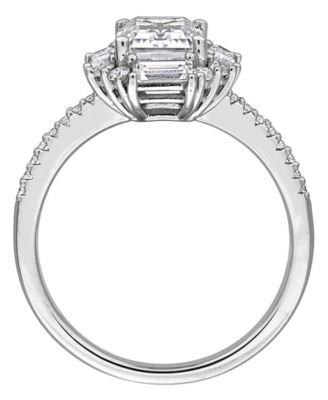 Moissanite (2-5/8 ct. t.w.) Multi-Cluster Ring in Sterling Silver