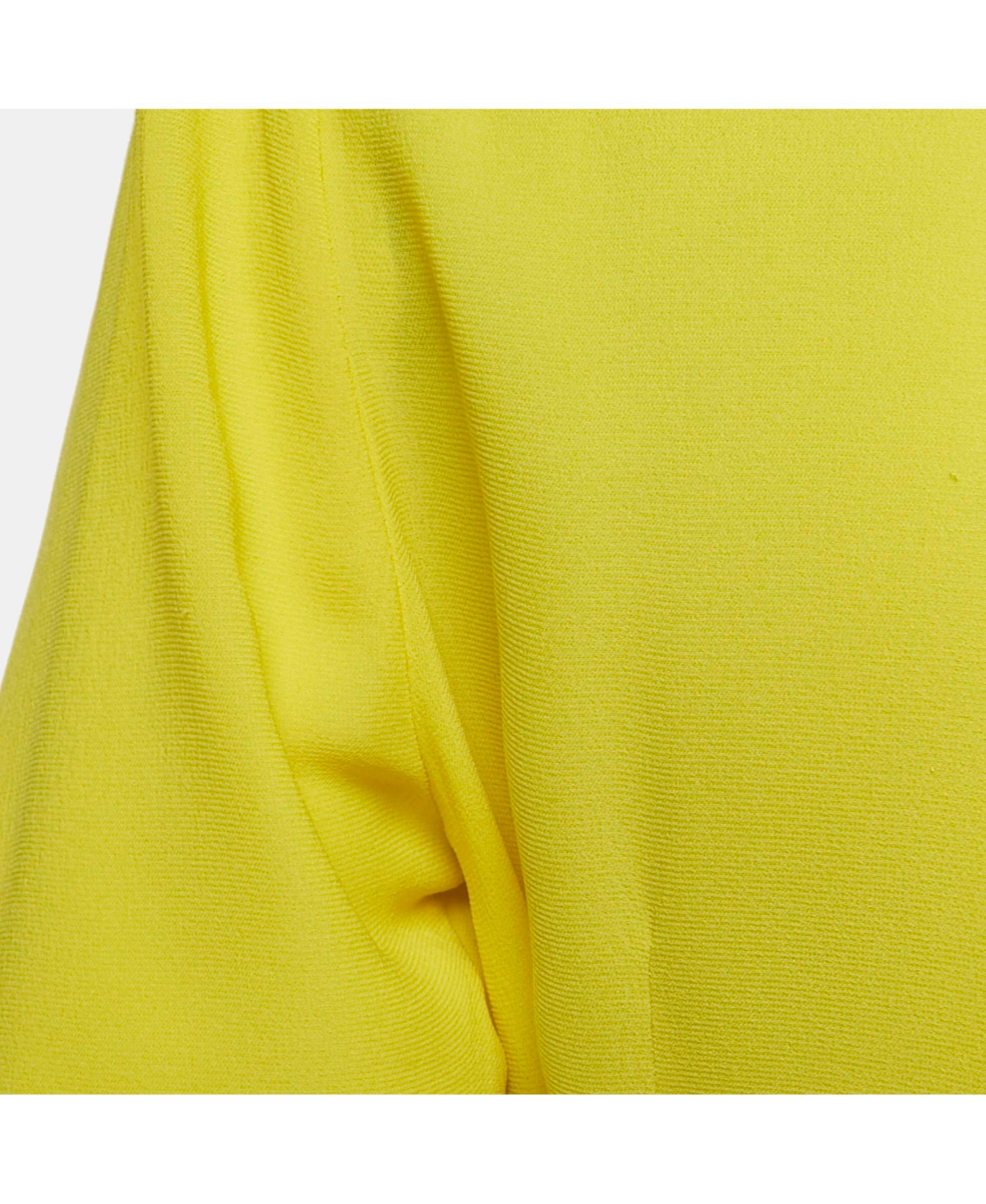 Pre-Owned Balenciaga Women's Yellow Silk Puff Sleeve Pleated Mini Dress
