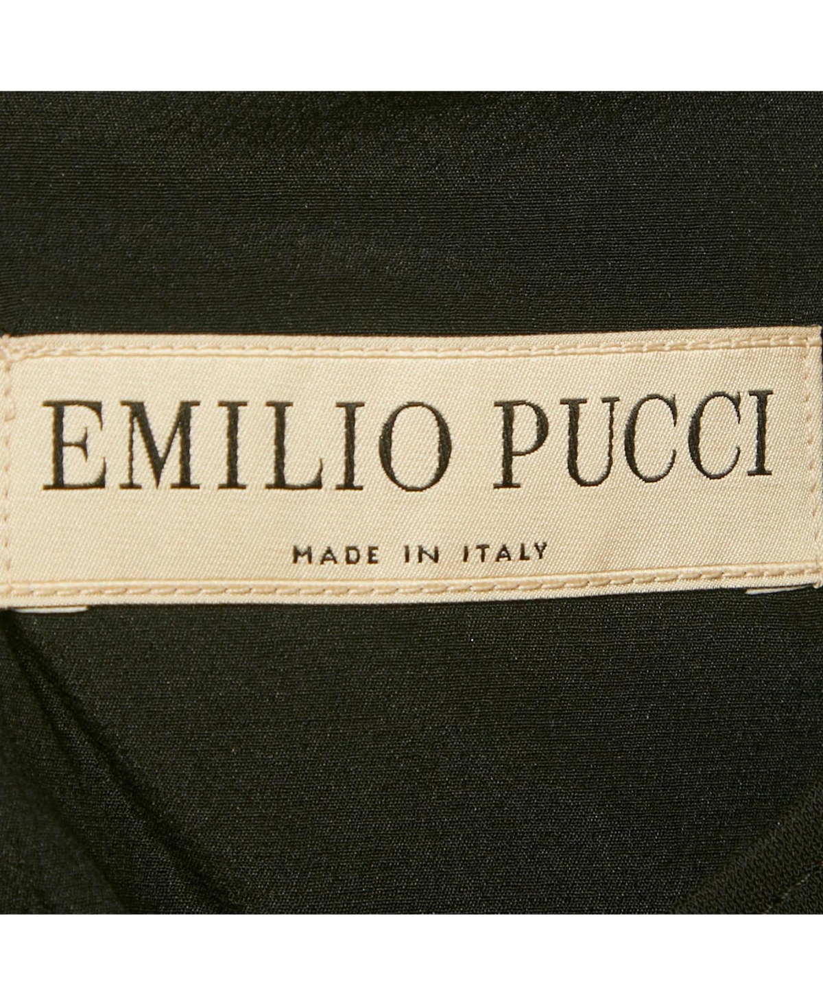 Pre-Owned Emilio Pucci Women's Black Crepe Ribbon Details Mini Dress